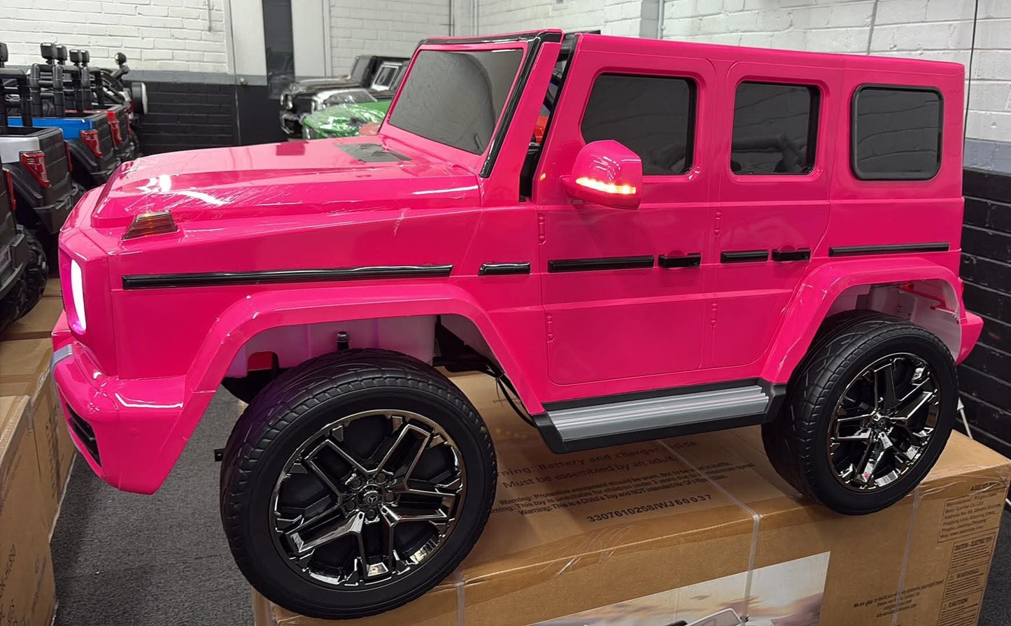 Mercedes-AMG G63 24V Kids Ride-On Car – 4WD, 2 Seater- Black , Pink