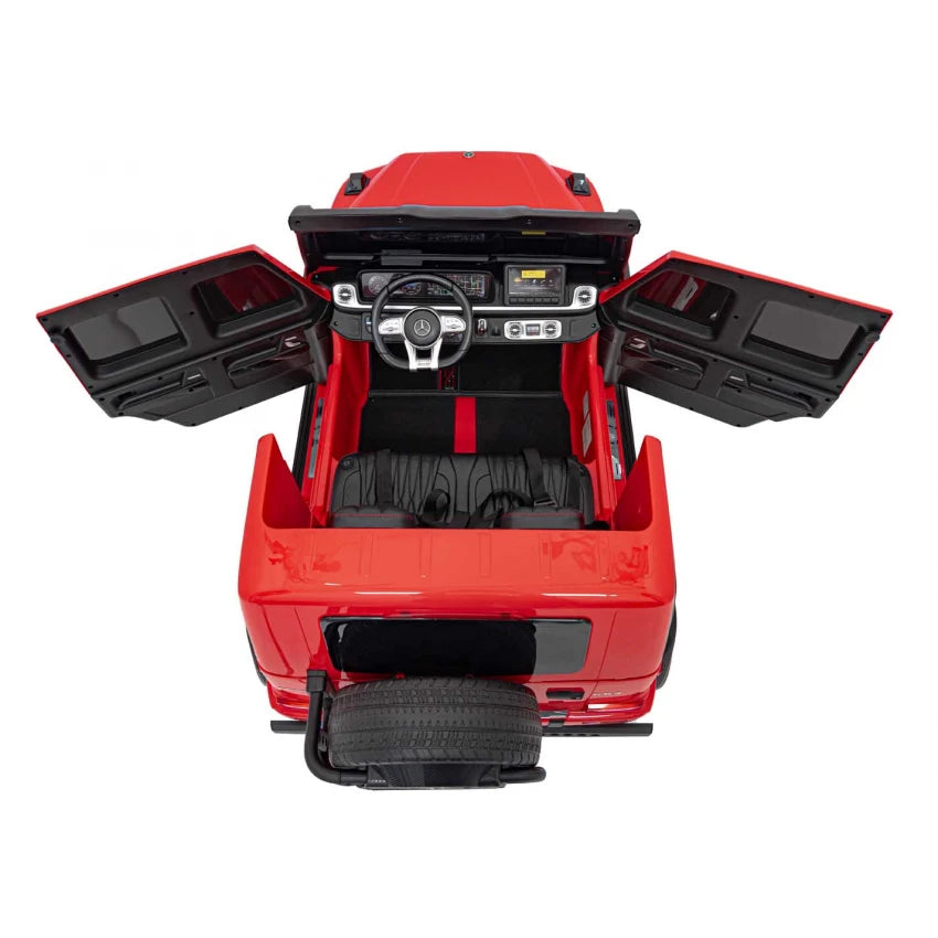 Licensed Mercedes-AMG G63- Battery 24V.14Ah, Motors 800W 4×4 Kids Ride-On Two seater Car-Red