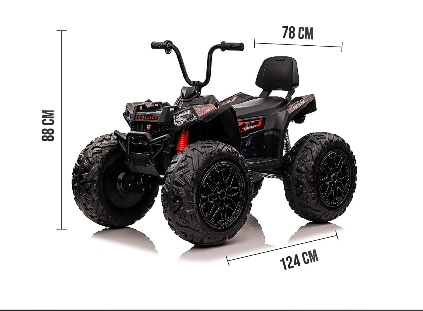 24V Monster 4X4 ATV Quad Bike – Big 450mm EVA Wheels