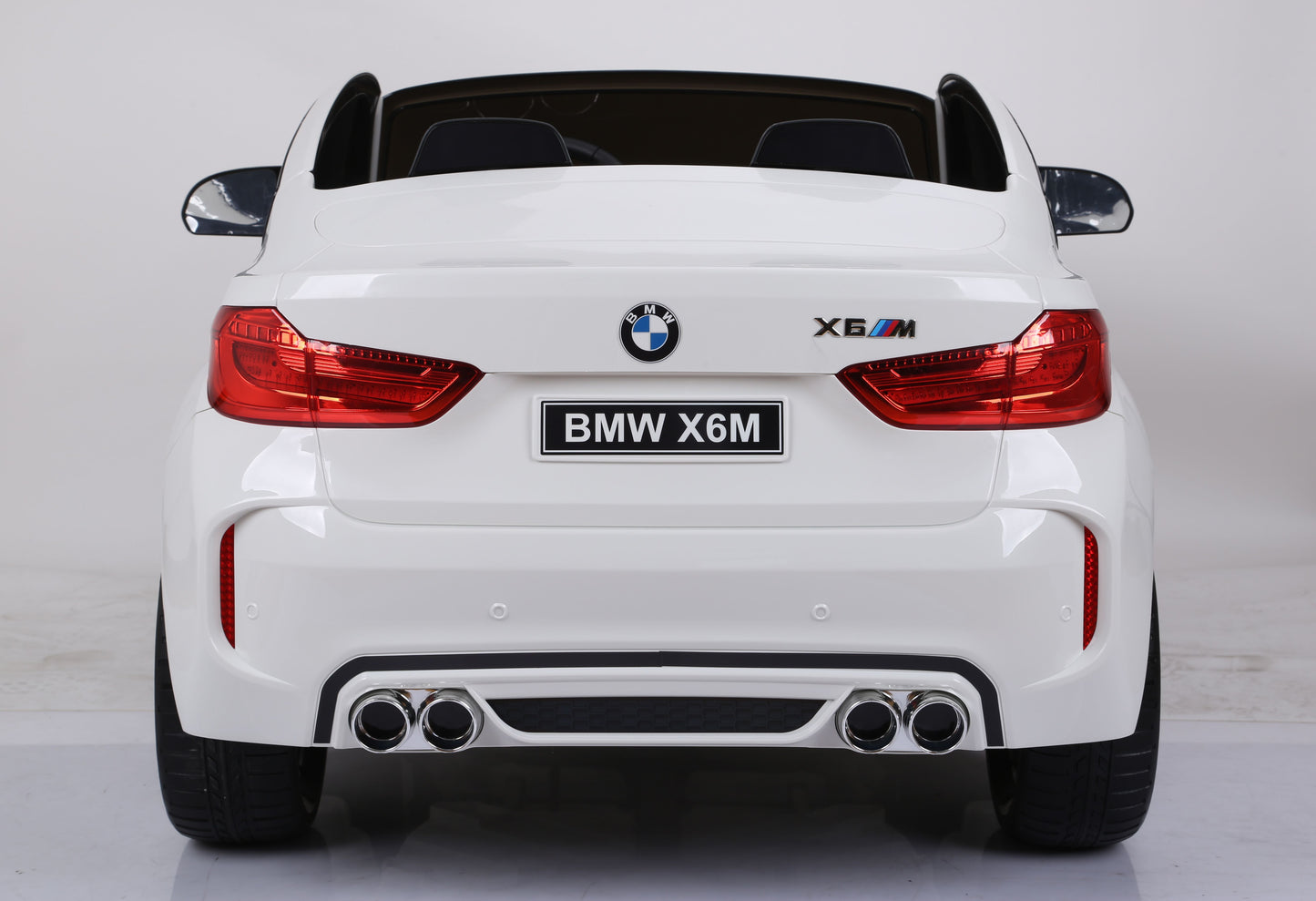 Two-Seater Kids Electric Ride-On Car Licensed BMW X6 M -Black-White