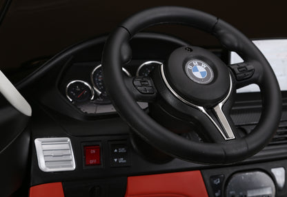 Two-Seater Kids Electric Ride-On Car Licensed BMW X6 M -Black-White