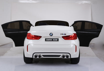 Two-Seater Kids Electric Ride-On Car Licensed BMW X6 M -Black-White