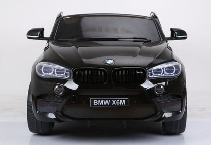 Two-Seater Kids Electric Ride-On Car Licensed BMW X6 M -Black-White