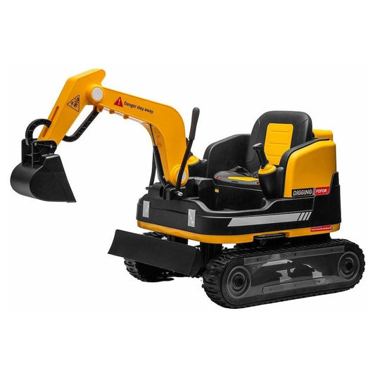 2 in 1 Kids Excavator Bulldozer Ride On with Remote Control Pedal Digger Tractor Vehicle 360 Degree Rotating 12V