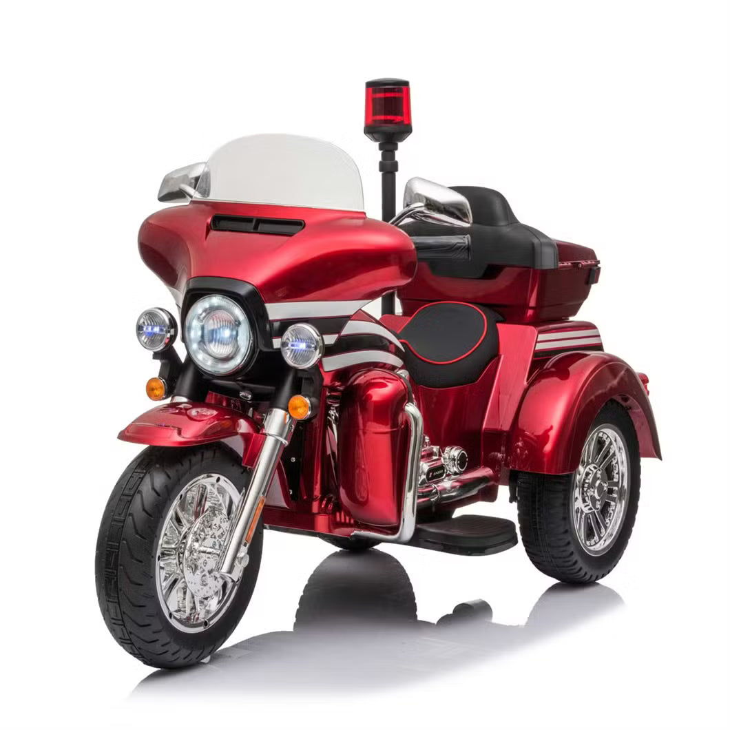 Police Harley Kids Electric Ride-On Bike Shiny colour – 12V 3-Wheels
