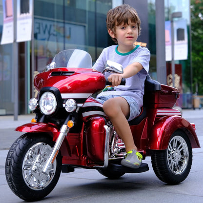 Police Harley Kids Electric Ride-On Bike Shiny colour – 12V 3-Wheels
