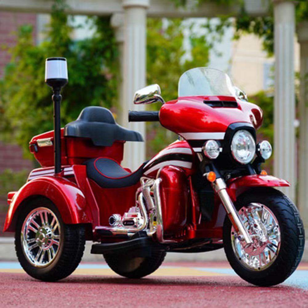 Police Harley Kids Electric Ride-On Bike Shiny colour – 12V 3-Wheels