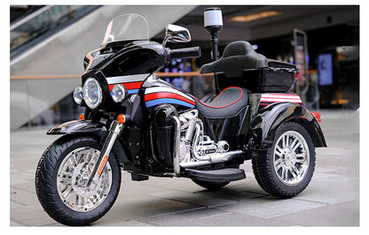 Police Harley Kids Electric Ride-On Bike Shiny colour – 12V 3-Wheels