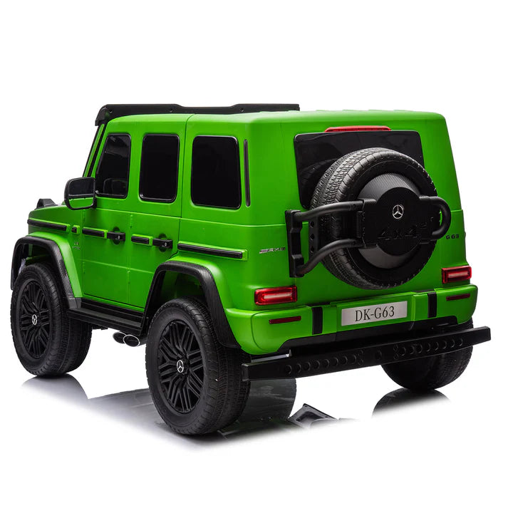 Licensed Mercedes-AMG G63- Battery 24V.14Ah, Motors 800W 4×4 Kids Ride-On Two seater Car-Mat Green