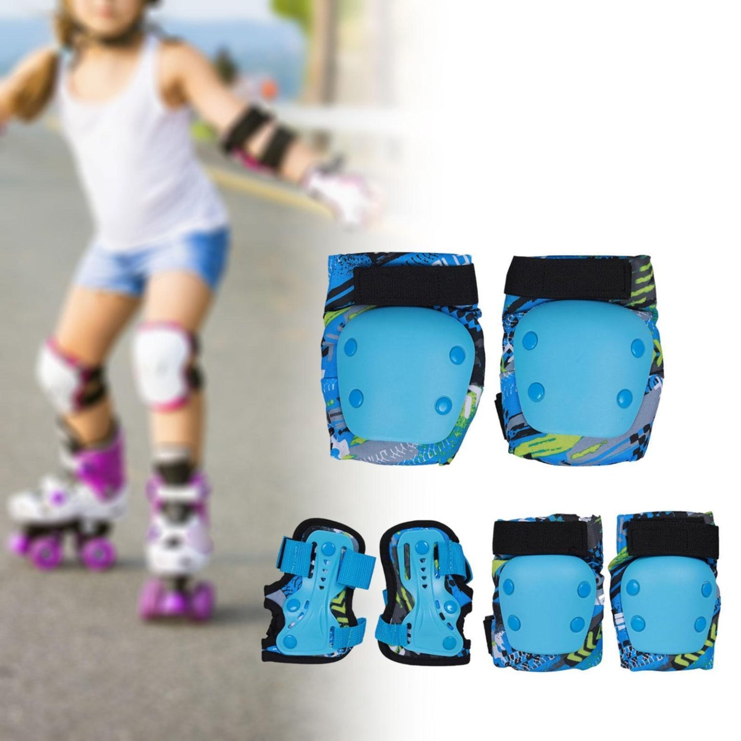 Kids 6-Piece Protective Gear Set – Knee, Elbow & Wrist Pads