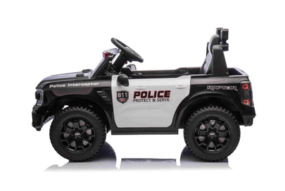 Licensed Ford Ranger Raptor Police Ride-On Car 12V – EVA Wheels & Leather Seat-Remote