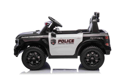 Licensed Ford Ranger Raptor Police Ride-On Car 12V – EVA Wheels & Leather Seat-Remote
