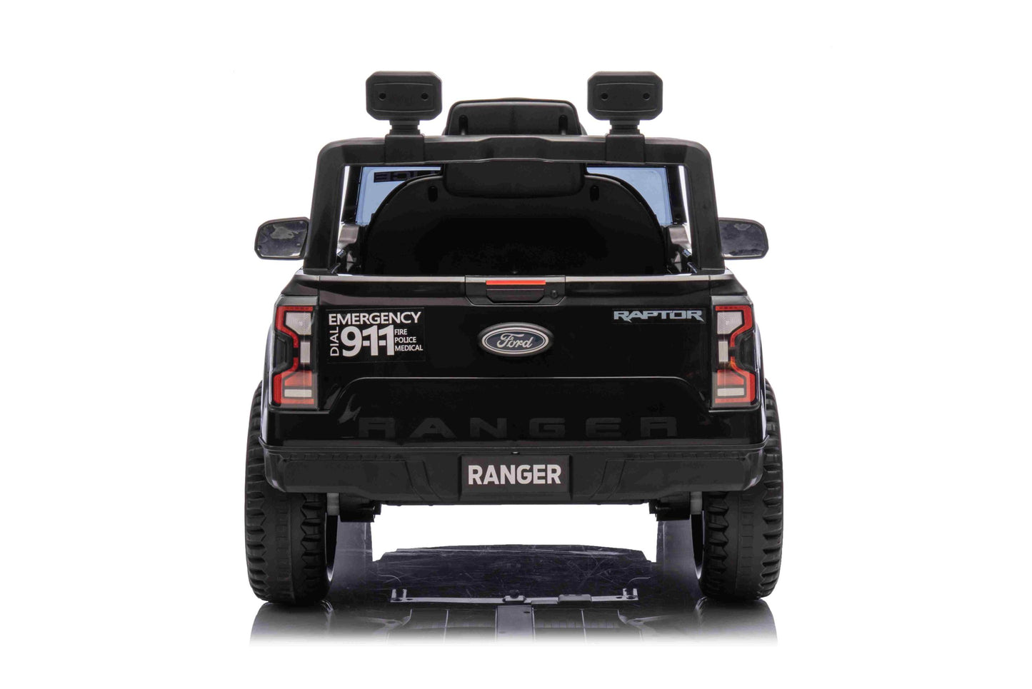 Licensed Ford Ranger Raptor Police Ride-On Car 12V – EVA Wheels & Leather Seat-Remote