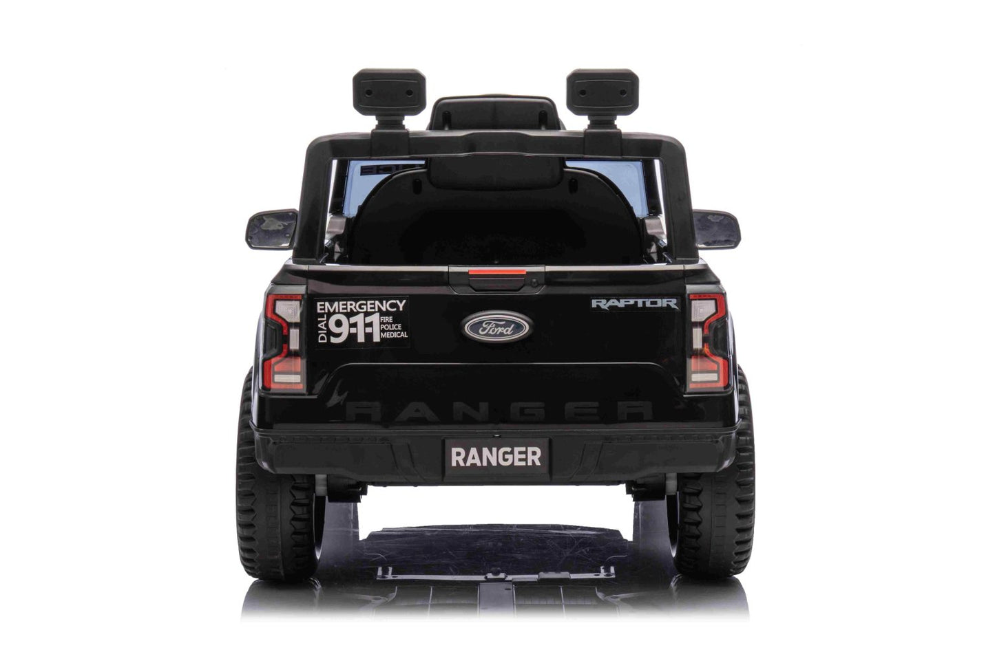 Licensed Ford Ranger Raptor Police Ride-On Car 12V – EVA Wheels & Leather Seat-Remote