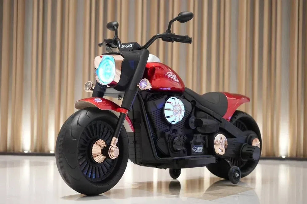 Harley Extra-Large Electric Ride-On Bike for Kids with EVA Wheels & Long-Lasting Battery