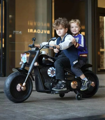 Harley Extra-Large Electric Ride-On Bike for Kids with EVA Wheels & Long-Lasting Battery