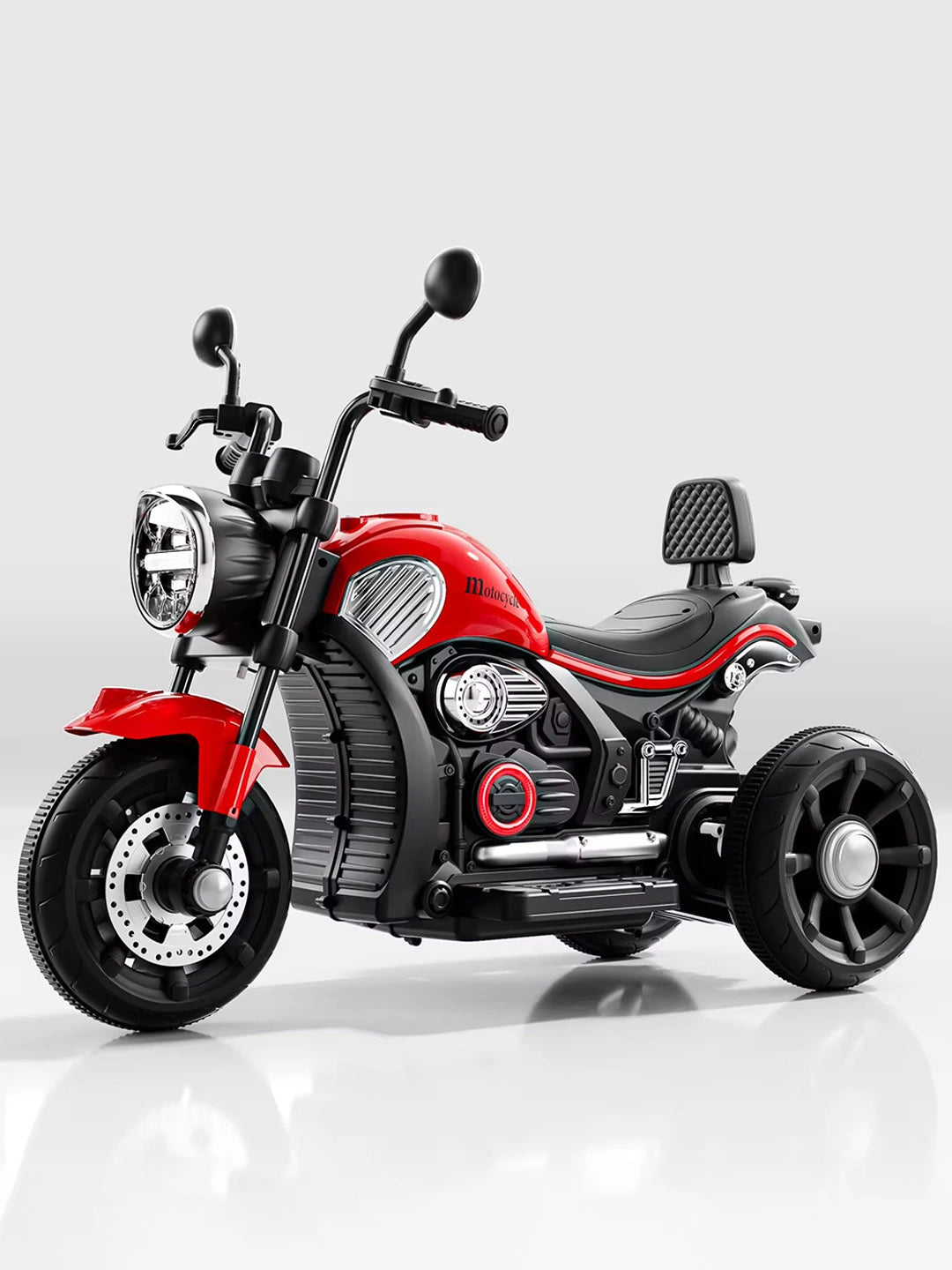 Kids Electric Ride-On Motorcycle 6V – Bluetooth, Lights & Dual Motors