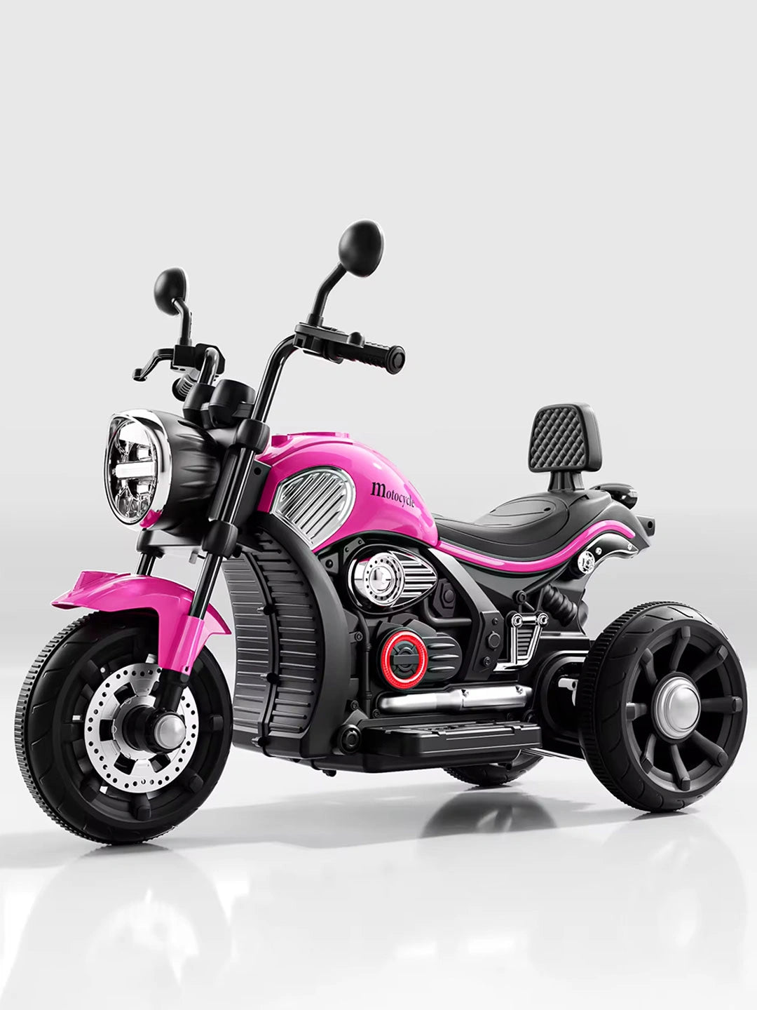 Kids Electric Ride-On Motorcycle 6V – Bluetooth, Lights & Dual Motors