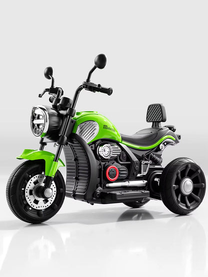 Kids Electric Ride-On Motorcycle 6V – Bluetooth, Lights & Dual Motors
