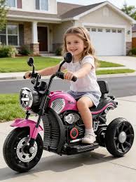 Kids Electric Ride-On Motorcycle 6V – Bluetooth, Lights & Dual Motors