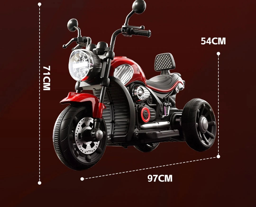 Kids Electric Ride-On Motorcycle 6V – Bluetooth, Lights & Dual Motors