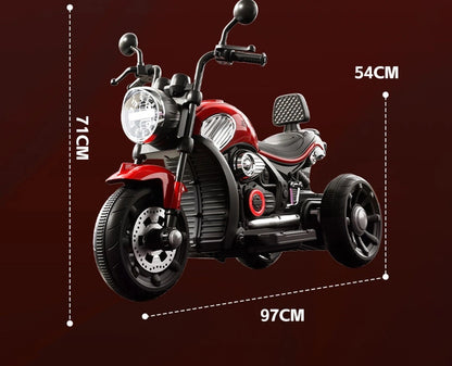 Kids Electric Ride-On Motorcycle 6V – Bluetooth, Lights & Dual Motors