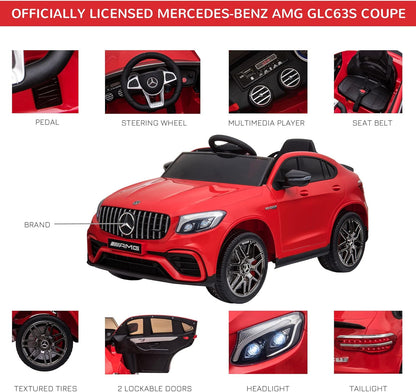 Licensed Mercedes-Benz AMG GLC63S Coupe Kids Ride-On Car with Remote Control