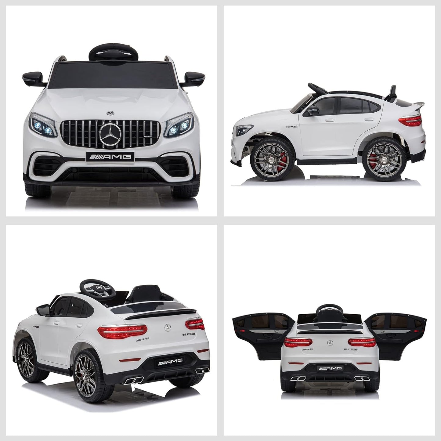 Licensed Mercedes-Benz AMG GLC63S Coupe Kids Ride-On Car with Remote Control