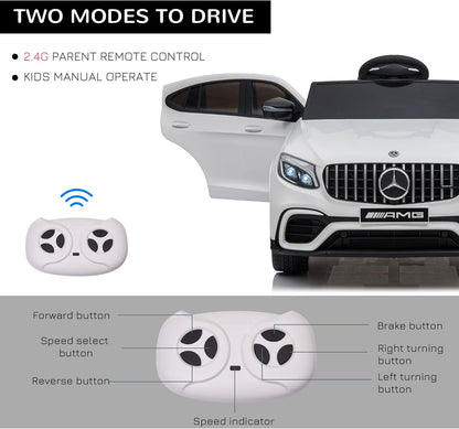 Licensed Mercedes-Benz AMG GLC63S Coupe Kids Ride-On Car with Remote Control