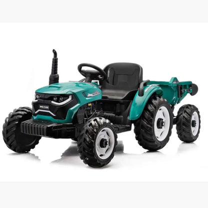 Kids Ride-On Tractor Rubber wheels with Trailer & Remote Control