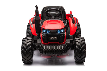 Kids Ride-On Tractor Rubber wheels with Trailer & Remote Control