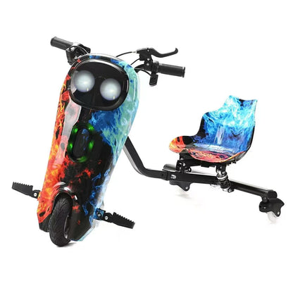 36V Drift Electric Bike with Bluetooth, LED Lights & 250W Motor – 3-Wheel Drift Scooter Up to 20 km/h