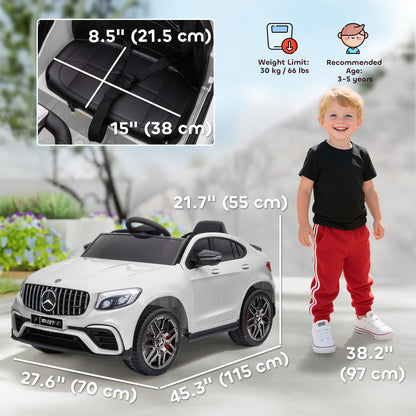 4-Wheel Drive Mercedes-Benz GLC Style 12V Kids Ride-On Car – 4 Motors- Pink, Black, White, Red