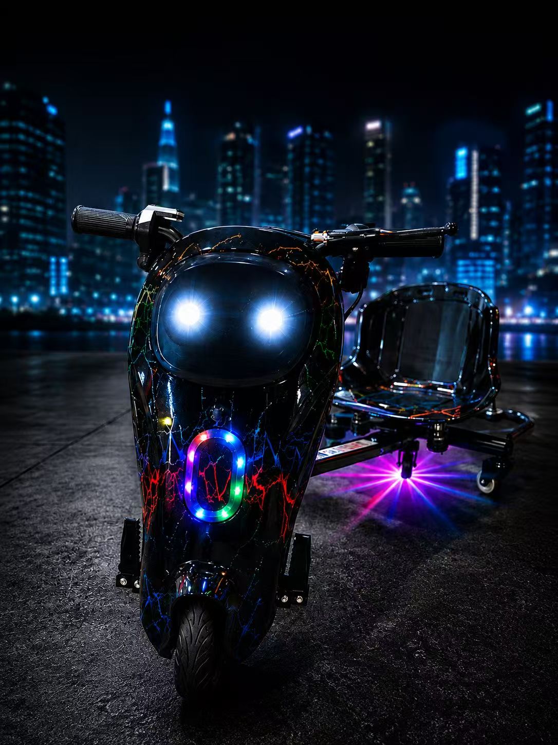 36V Drift Electric Bike with Bluetooth, LED Lights & 250W Motor – 3-Wheel Drift Scooter Up to 20 km/h