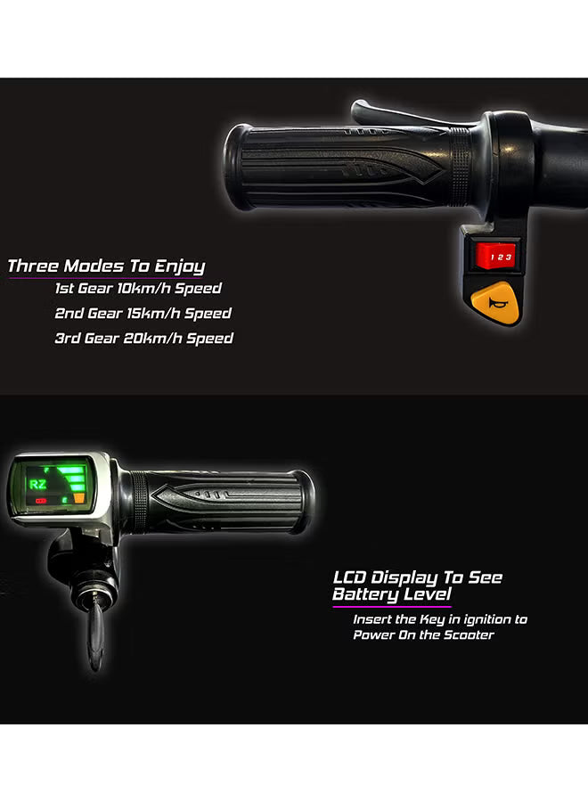 36V Drift Electric Bike with Bluetooth, LED Lights & 250W Motor – 3-Wheel Drift Scooter Up to 20 km/h