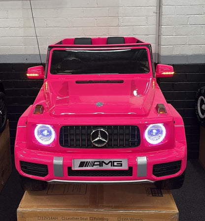 Mercedes-AMG G63 24V Kids Ride-On Car – 4WD, 2 Seater- Black , Pink
