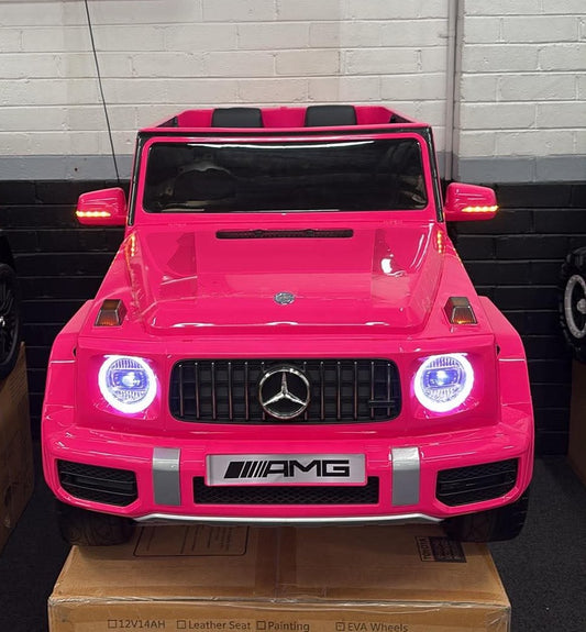 Mercedes-AMG G63 24V Kids Ride-On Car – 4WD, 2 Seater- Black , Pink