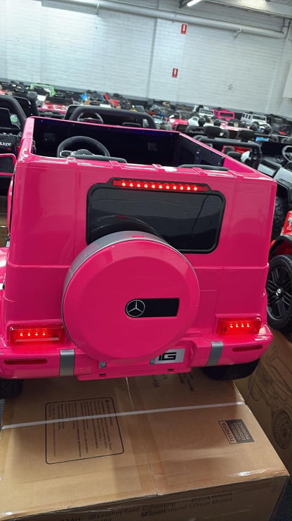Mercedes-AMG G63 24V Kids Ride-On Car – 4WD, 2 Seater- Black , Pink