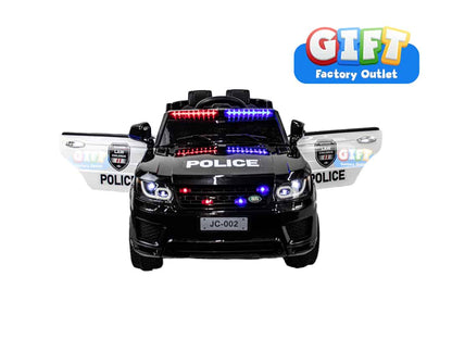 Police Electric kids car with remote control and Rubber wheels, Microphone
