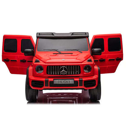 Licensed Mercedes-AMG G63- Battery 24V.14Ah, Motors 800W 4×4 Kids Ride-On Two seater Car-Red