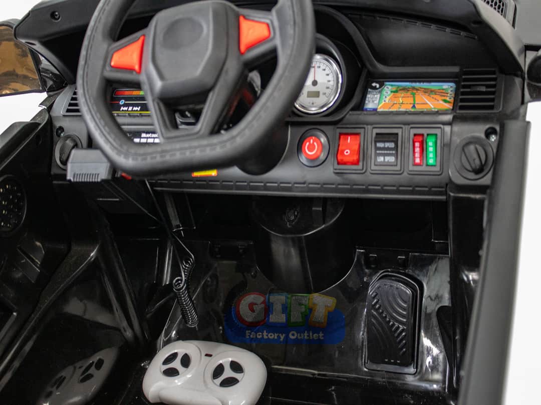 Police Electric kids car with remote control and Rubber wheels, Microphone