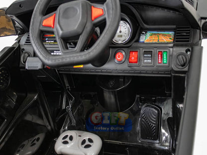 Police Electric kids car with remote control and Rubber wheels, Microphone