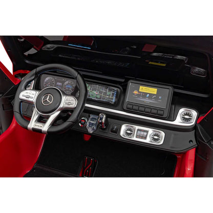 Licensed Mercedes-AMG G63- Battery 24V.14Ah, Motors 800W 4×4 Kids Ride-On Two seater Car-Red