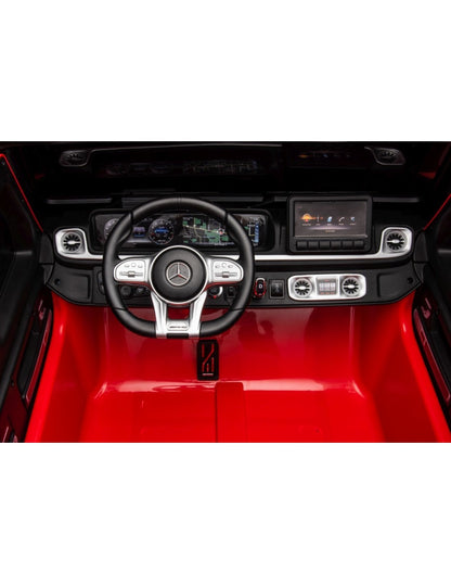 Licensed Mercedes-AMG G63- Battery 24V.14Ah, Motors 800W 4×4 Kids Ride-On Two seater Car-Red