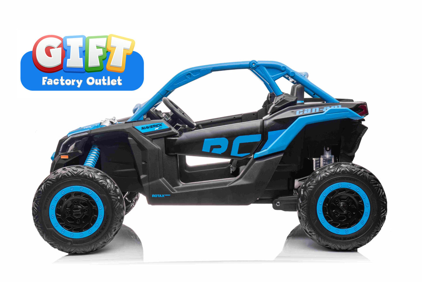 Licensed Can-am BRP Maverick 2 seater car ( 24Volts 14 AH Batteries) 4×4 Motors 24V 800 Watts, sport sound