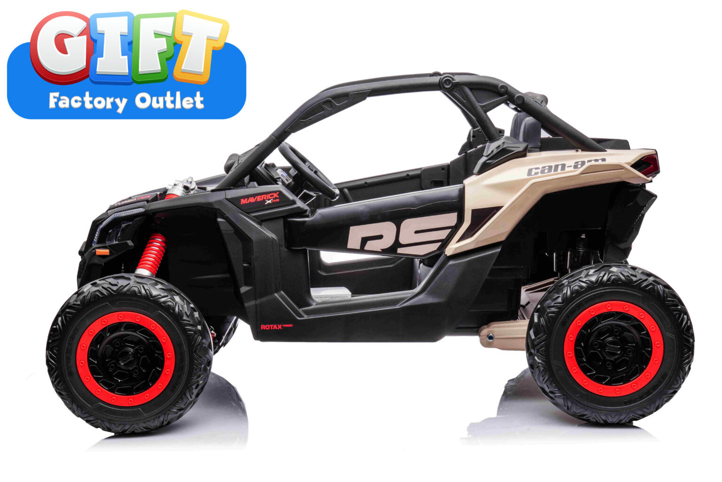 Licensed Can-am BRP Maverick 2 seater car ( 24Volts 14 AH Batteries) 4×4 Motors 24V 800 Watts, sport sound