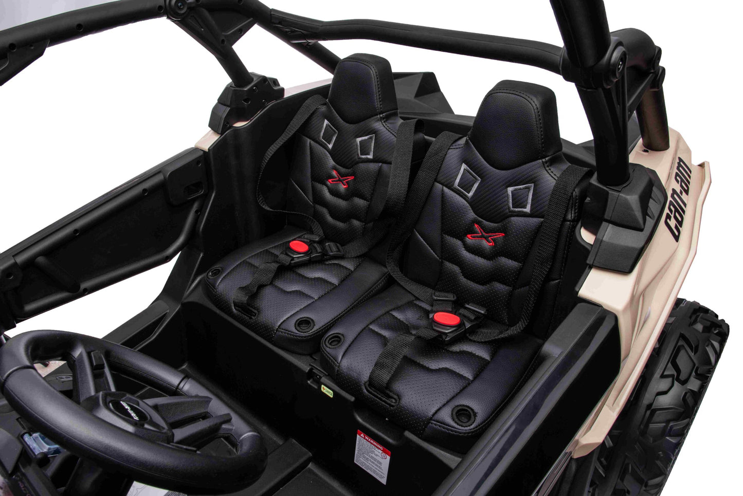 Licensed Can-am BRP Maverick 2 seater car ( 24Volts 14 AH Batteries) 4×4 Motors 24V 800 Watts, sport sound