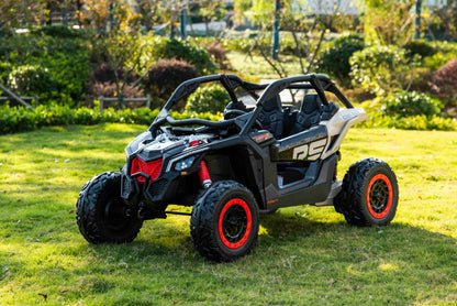 Licensed Can-am BRP Maverick 2 seater car ( 24Volts 14 AH Batteries) 4×4 Motors 24V 800 Watts, sport sound