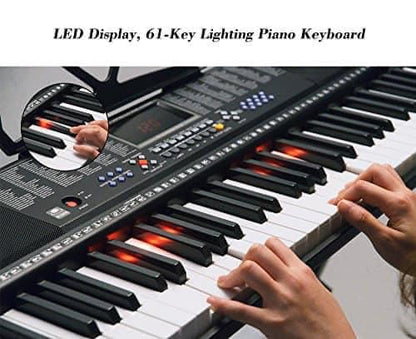 🎹 MK-2108 61-Key Electronic Keyboard with Key Lighting