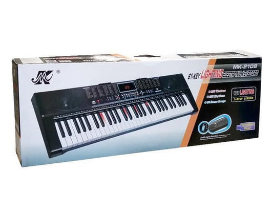 🎹 MK-2108 61-Key Electronic Keyboard with Key Lighting